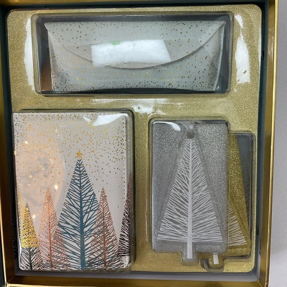 Peppermint & Pine: 5 Piece Travel Gift Set: Passport/Luggage Tags/Pouch/Pill Box